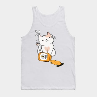 Naughty persian cat spilled a jar of honey Tank Top